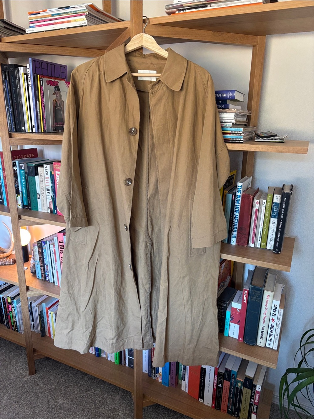 Women's Classic Tan Trench Coat - Relaxed Fit